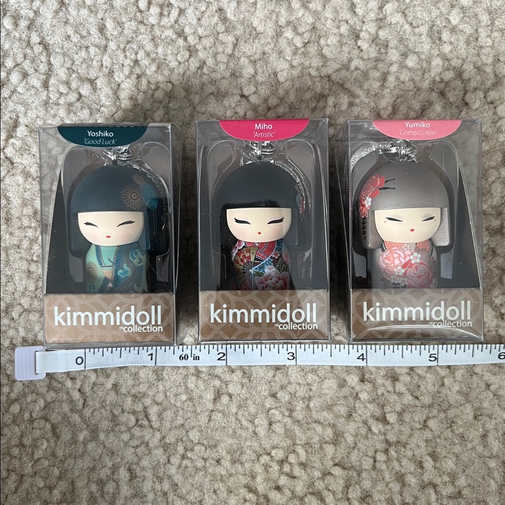 KIMMIDOLL Japanese Doll Keychains 3pc